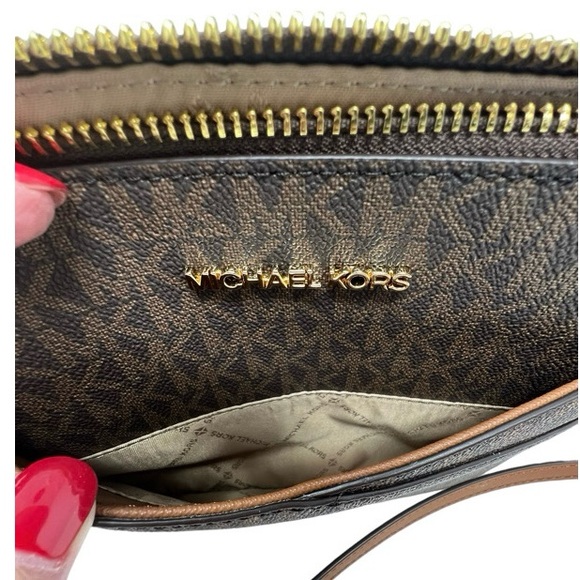 NEW Michael KORS Jet Set Medium Logo Dome Satchel Crossbody - Picture 10 of 15